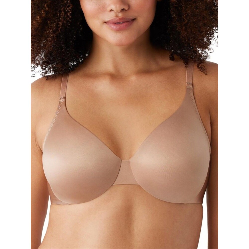 NWT Wacoal Inner Sheen Unlined Mid Coverage Underwire Bra Nude Neutral Tan - 34D